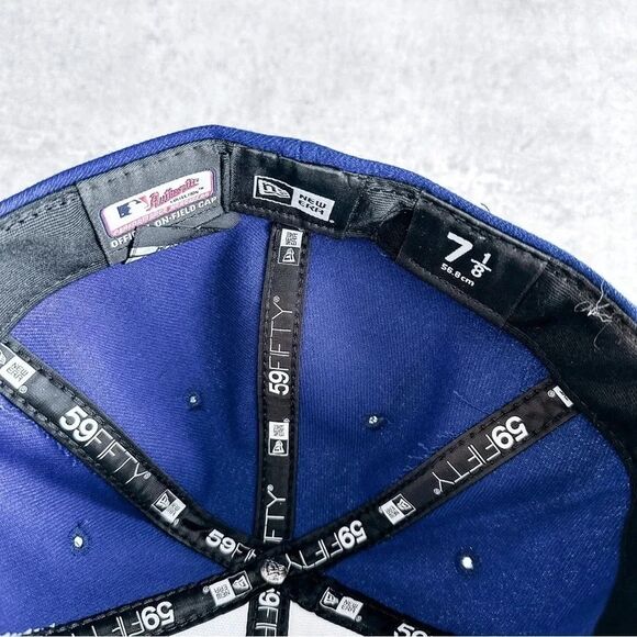 59Fifty Toronto Blue Jays Flatbill Blue and White Hat 7 1/8 - Picture 4 of 4